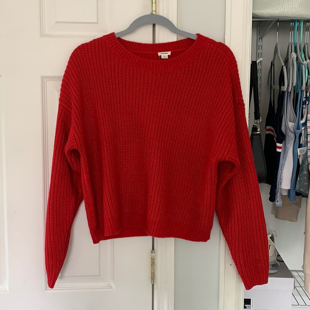 GARAGE red knit sweater